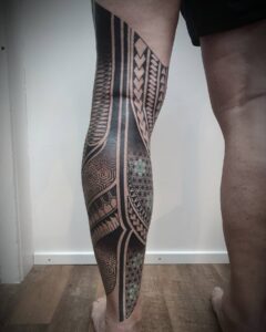 polynesian inspired tattoo